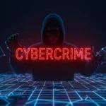 Cybercrime hacker breaking into network grid
